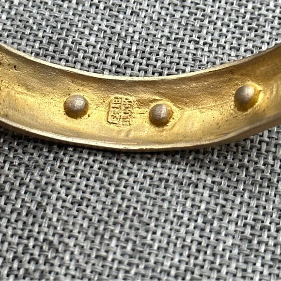 Vintage amazing leslie block bracelet gold tone #96 - Picture 5 of 7